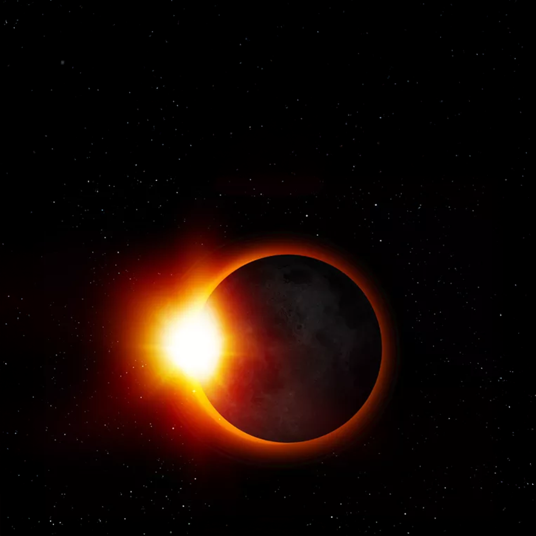 Vista de eclipse solar.