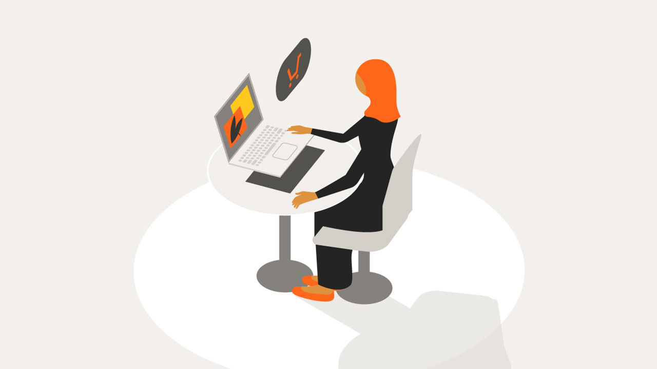 Illustration online shopping.