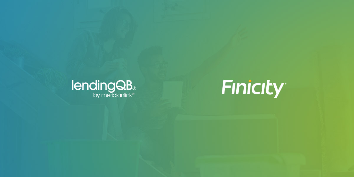 Logotipos da Finicity e da LendingQB para parceria