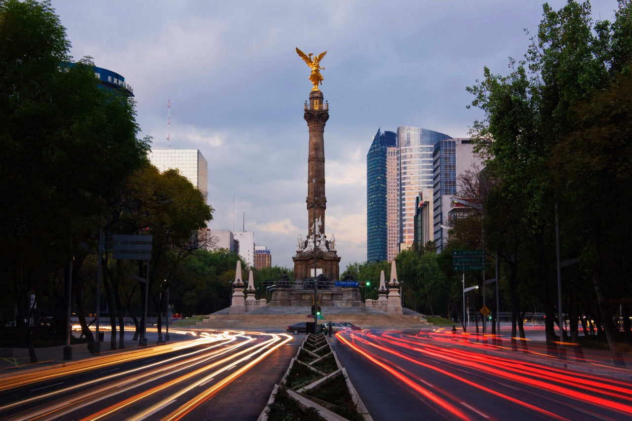 São Paulo ao pôr do sol.