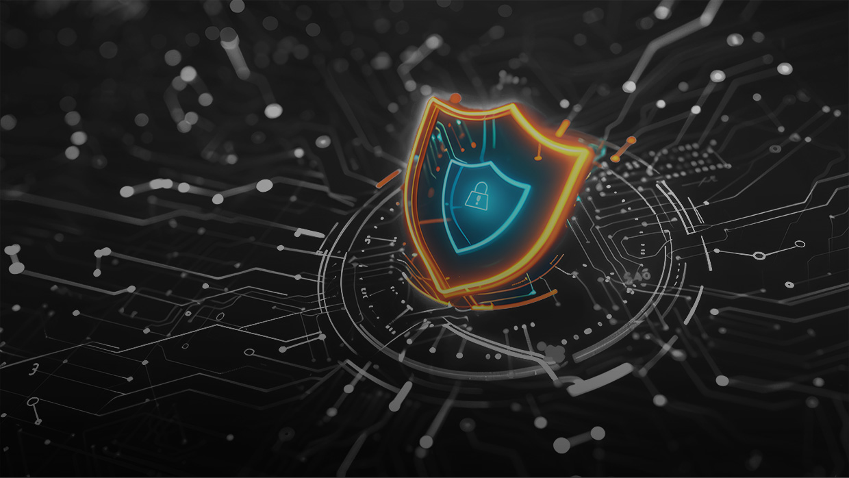 Cyber security shield.