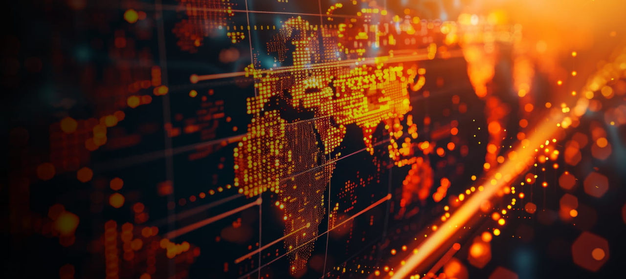 Digital world map