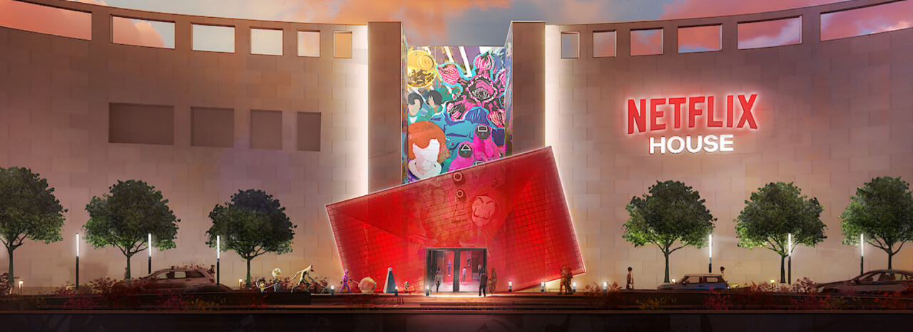 Ein Rendering von Netflix House