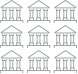 Icon depicting a 3 by 3 grid of banks.