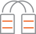 Icon depicting a transfer from one barrel to another.