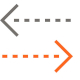 Icon depicting two dotted arrows pointing left and right