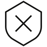 Shield unsafe icon