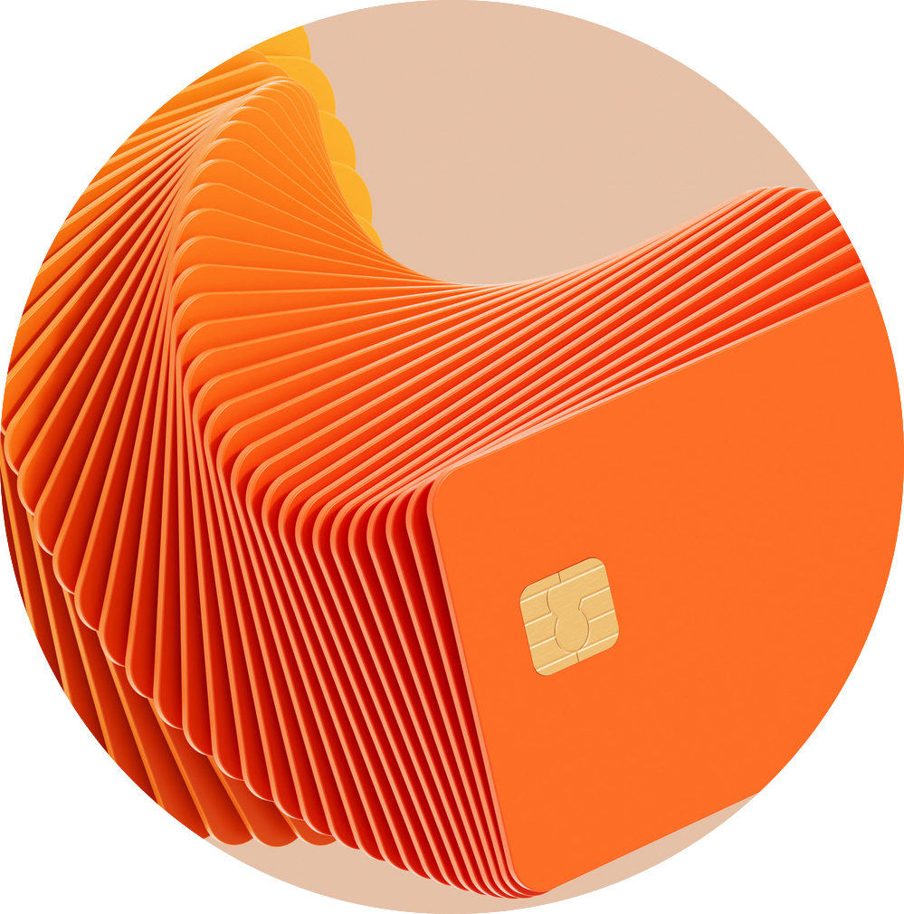 abstract cascading credit card image