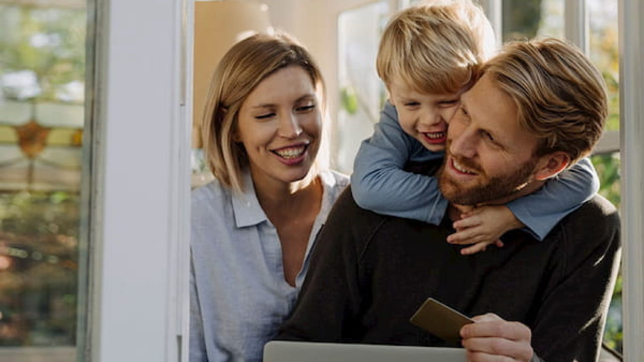 Family smiling