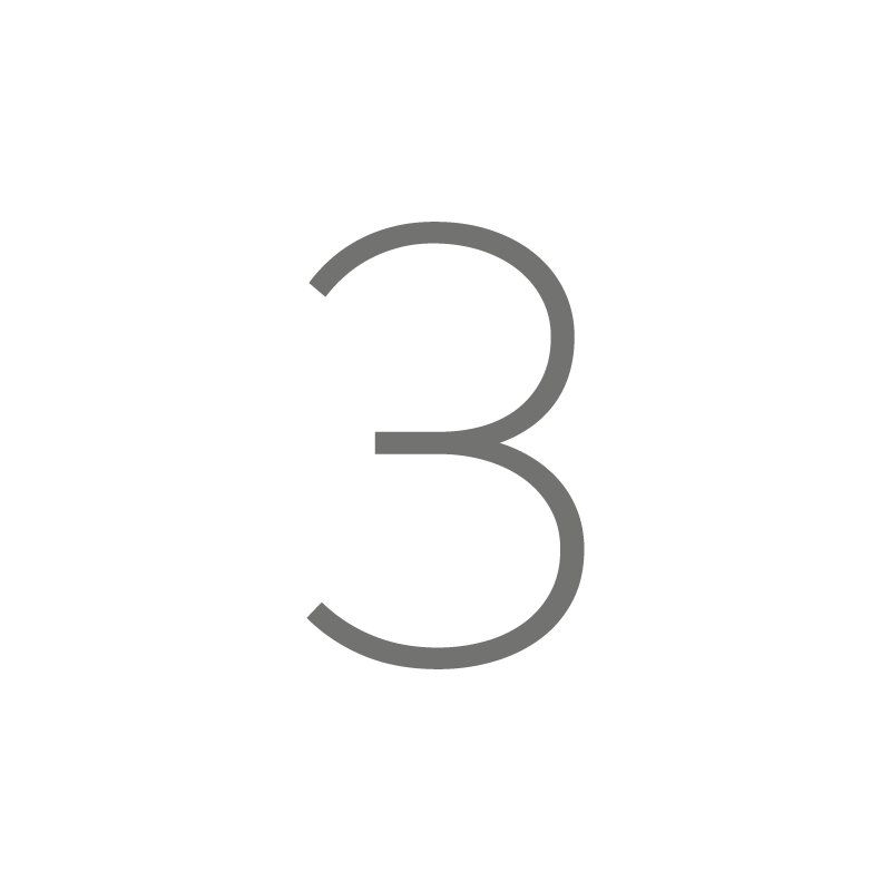 Number three icon