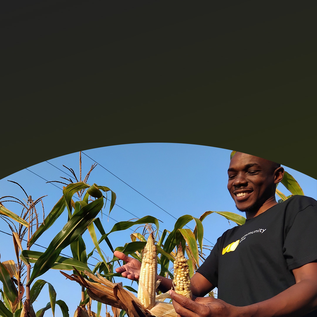 A man with some crops.