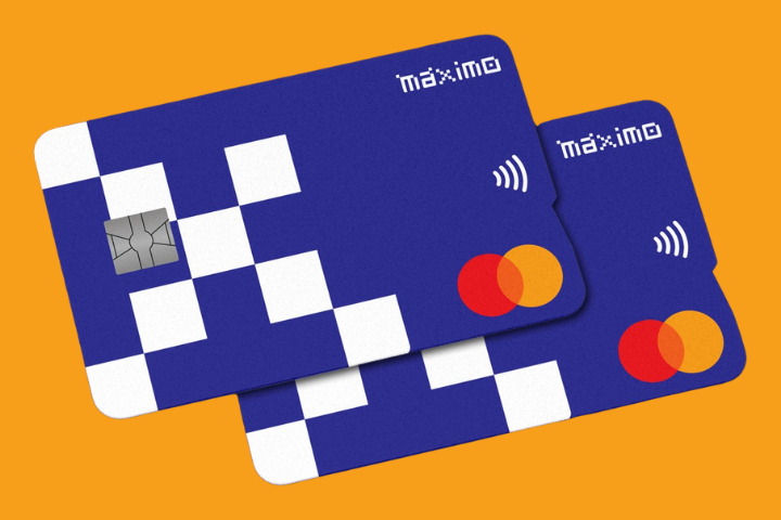 Two Touch Card payment cards against an orange background. 