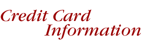 Credit Card Information