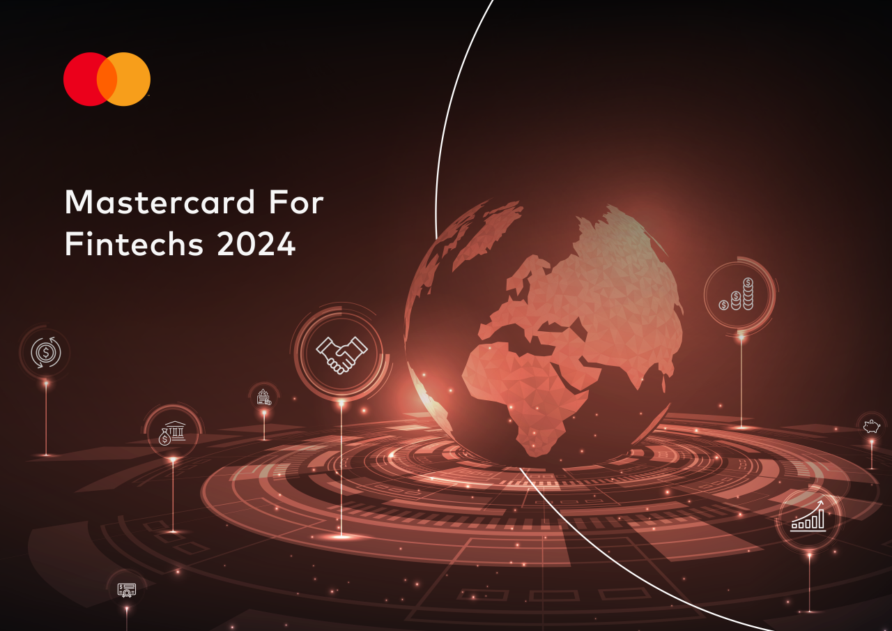 Mastercard for fintechs 2024 globe with icons graphic