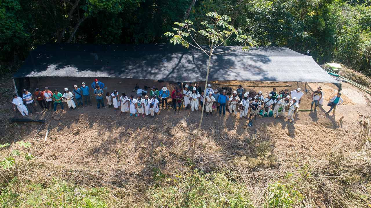 Conservation International team with Indigenous communities.