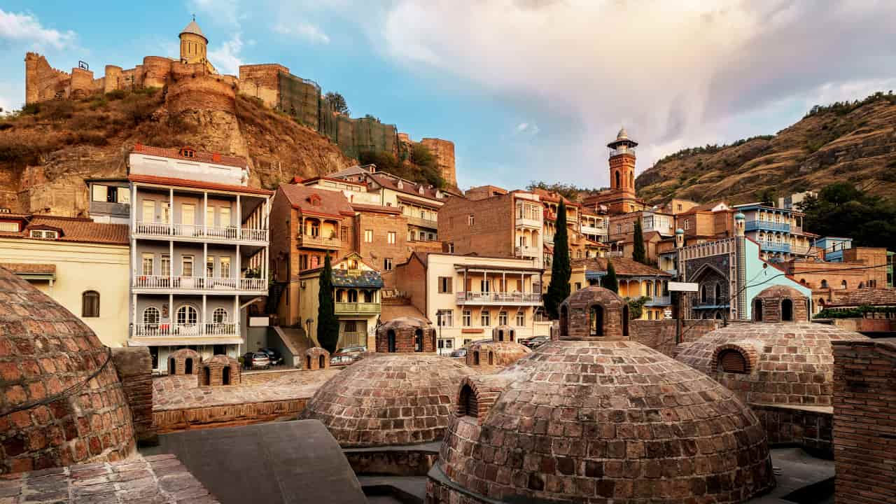 ancient brick domes in historic village town