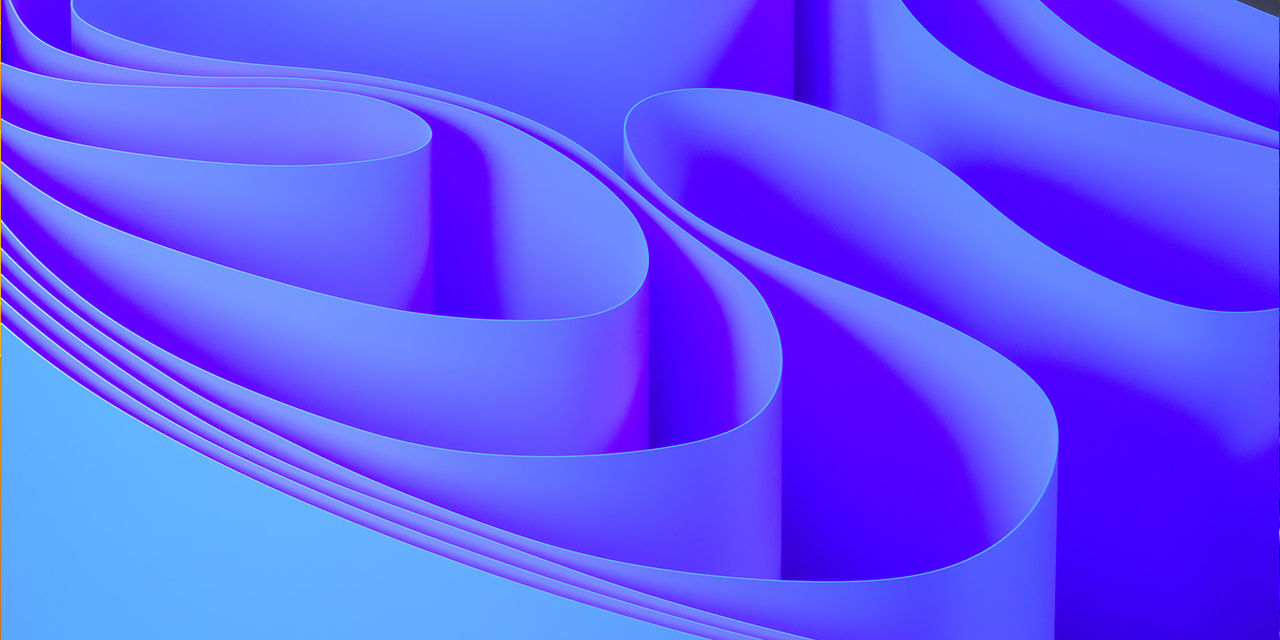 Abstract 3d image that resembles a blue ribbon
