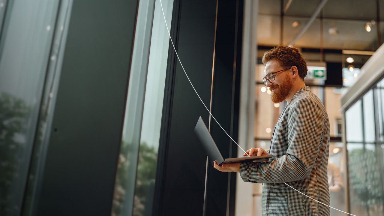 Businessman in eyeglasses