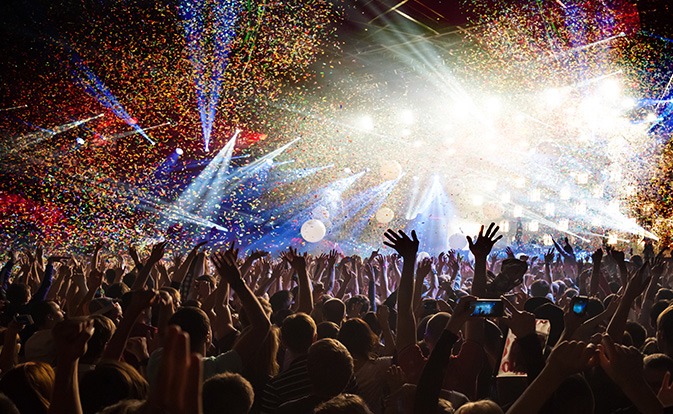 Croud at live concert.