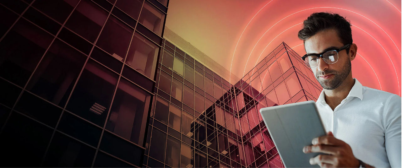 Close-up of a glowing digital chain link, symbolizing blockchain technology.