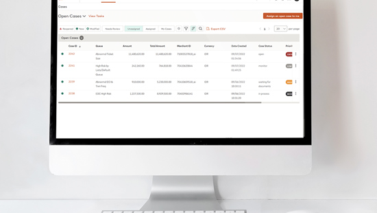 Screenshot of platform