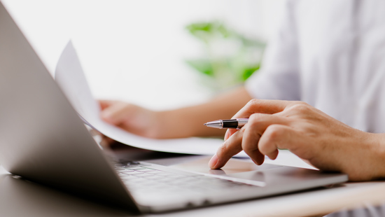 Person working at computer