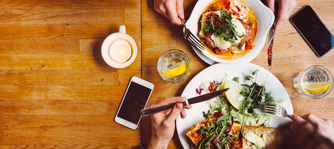 People eating a meal