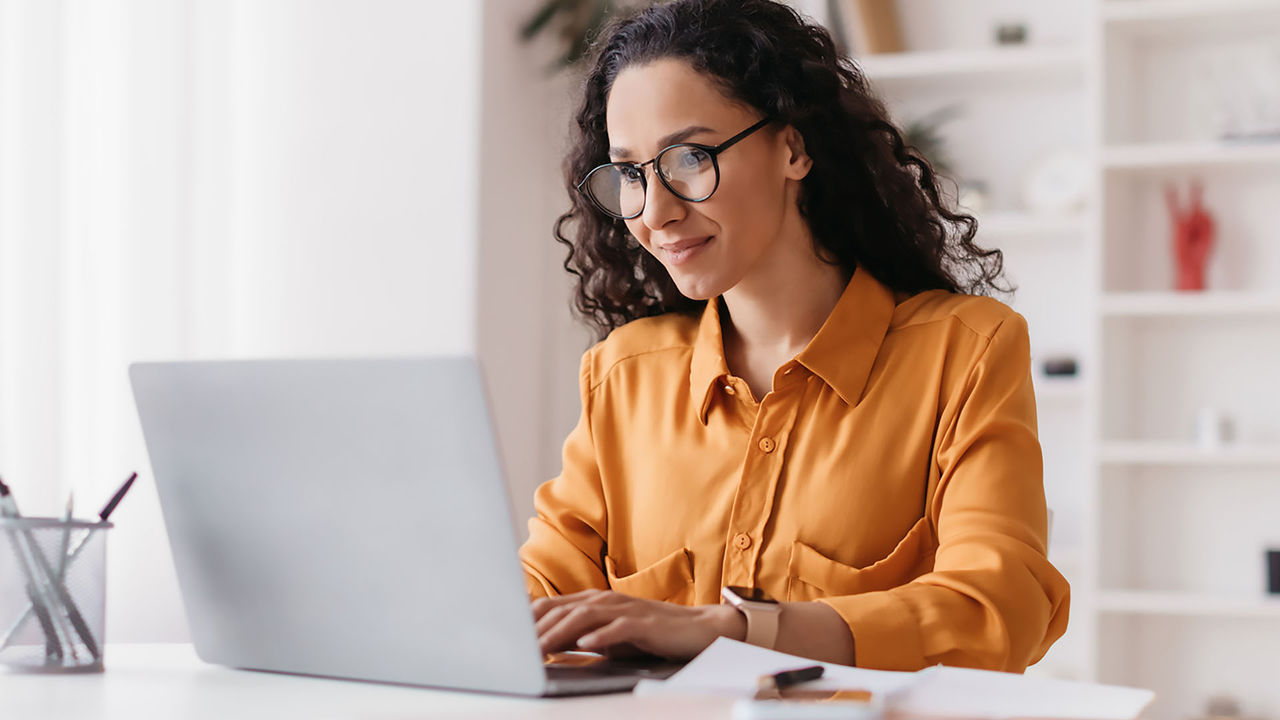 Woman on computer