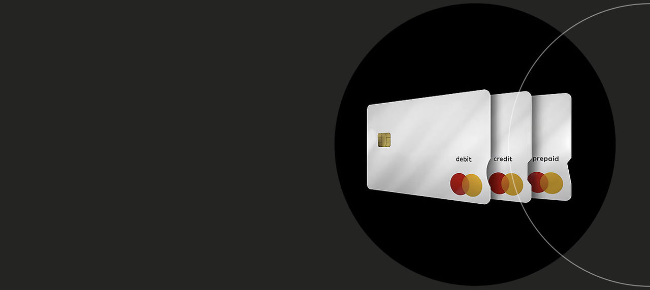 직불, 선불 및 신용 Mastercard Touch Card.