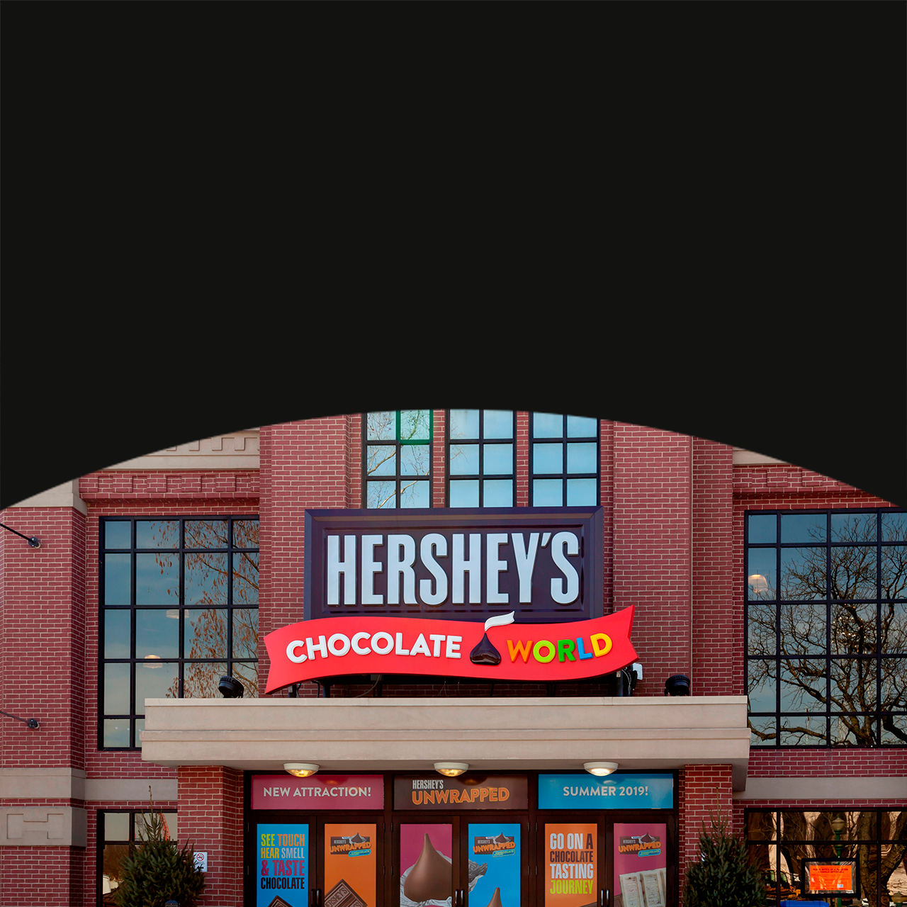 Изображение фабрики шоколада Hershey.