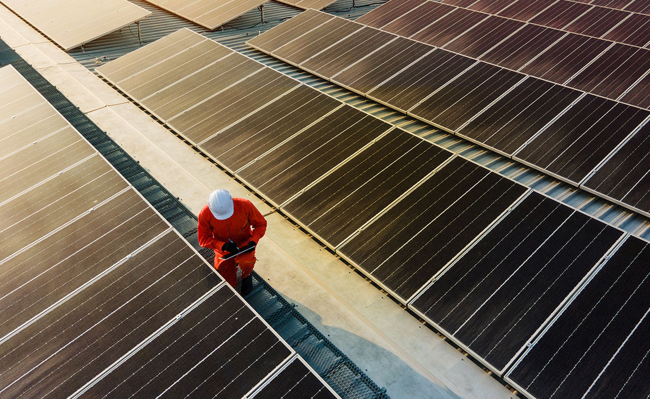 Femeie aruncând un pahar de hârtie în mașina de reciclare