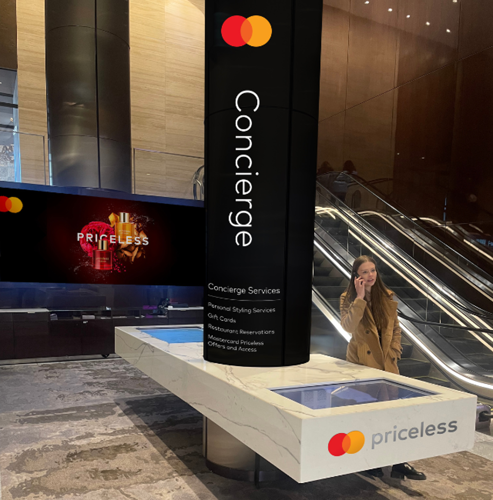 A rendering of the concierge area of Hudson Yards.