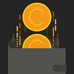 Abstract image of crypto logo