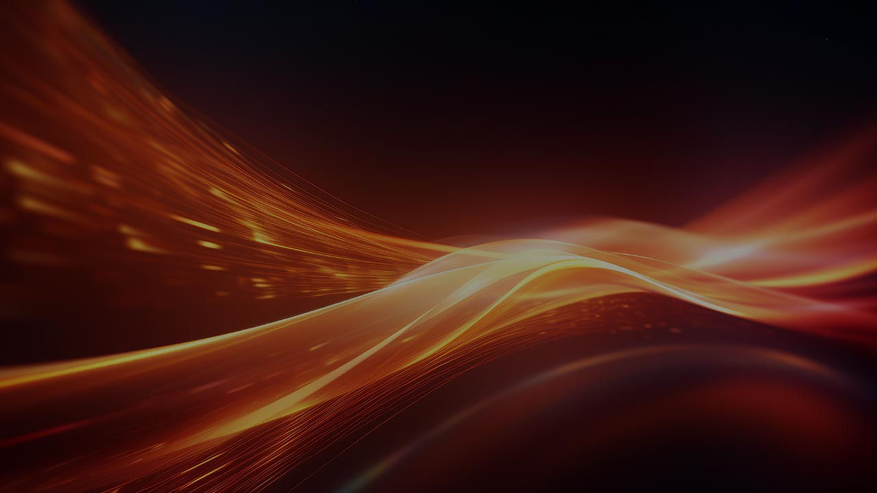 Abstract light waves representing digital network.