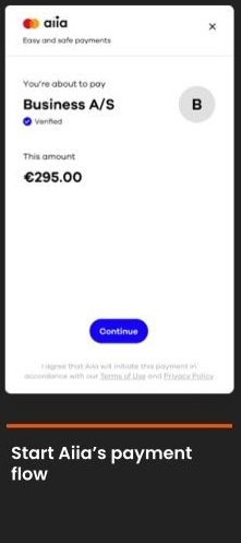Aiia platform payment journey screenshot 2