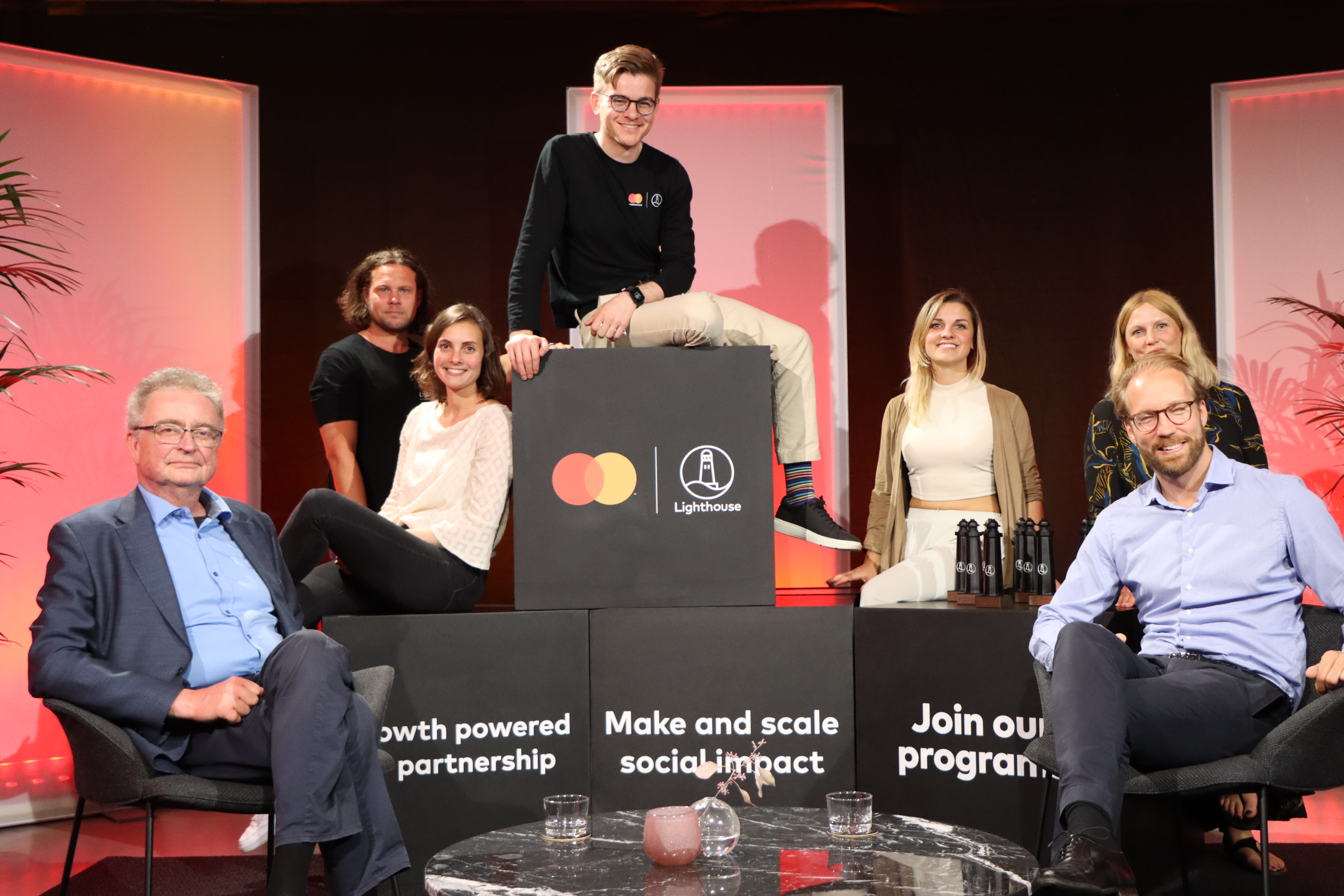 The Mastercard Lighthouse team at the awards on June 10.