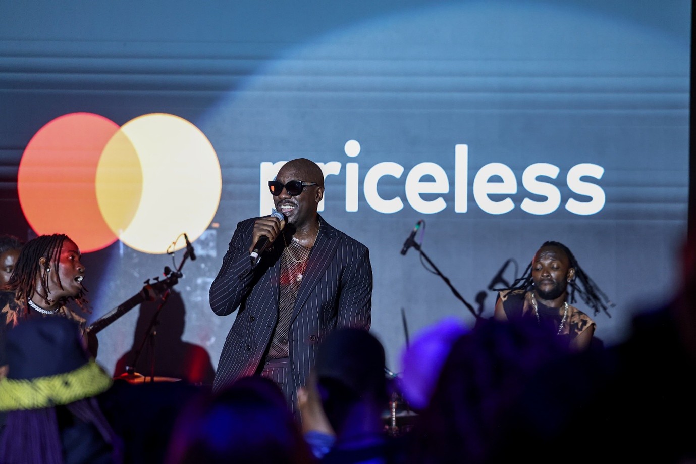 Celebrated Kenyan singer Bien electrifies the stage at the UEFA Champions League Finals viewing event hosted by Mastercard in Nairobi