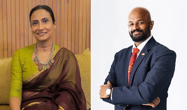 Kimarli Fernando, Chairperson, Sri Lanka Tourism Promotion Bureau (left) and Rajesh Mani, Country Manager, Sri Lanka & Maldives, Mastercard (right)