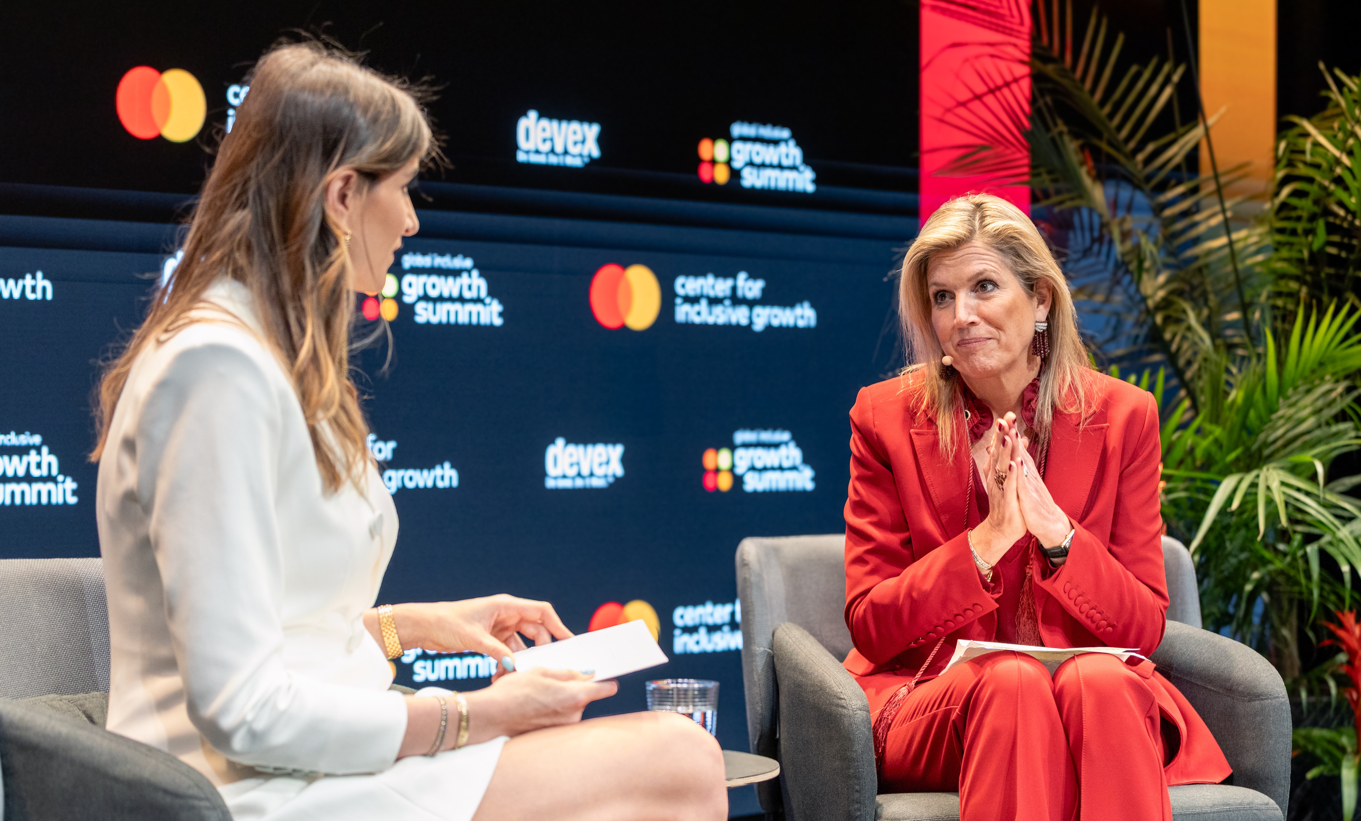 Haley Sacks and Queen Maxima share insights at the summit.