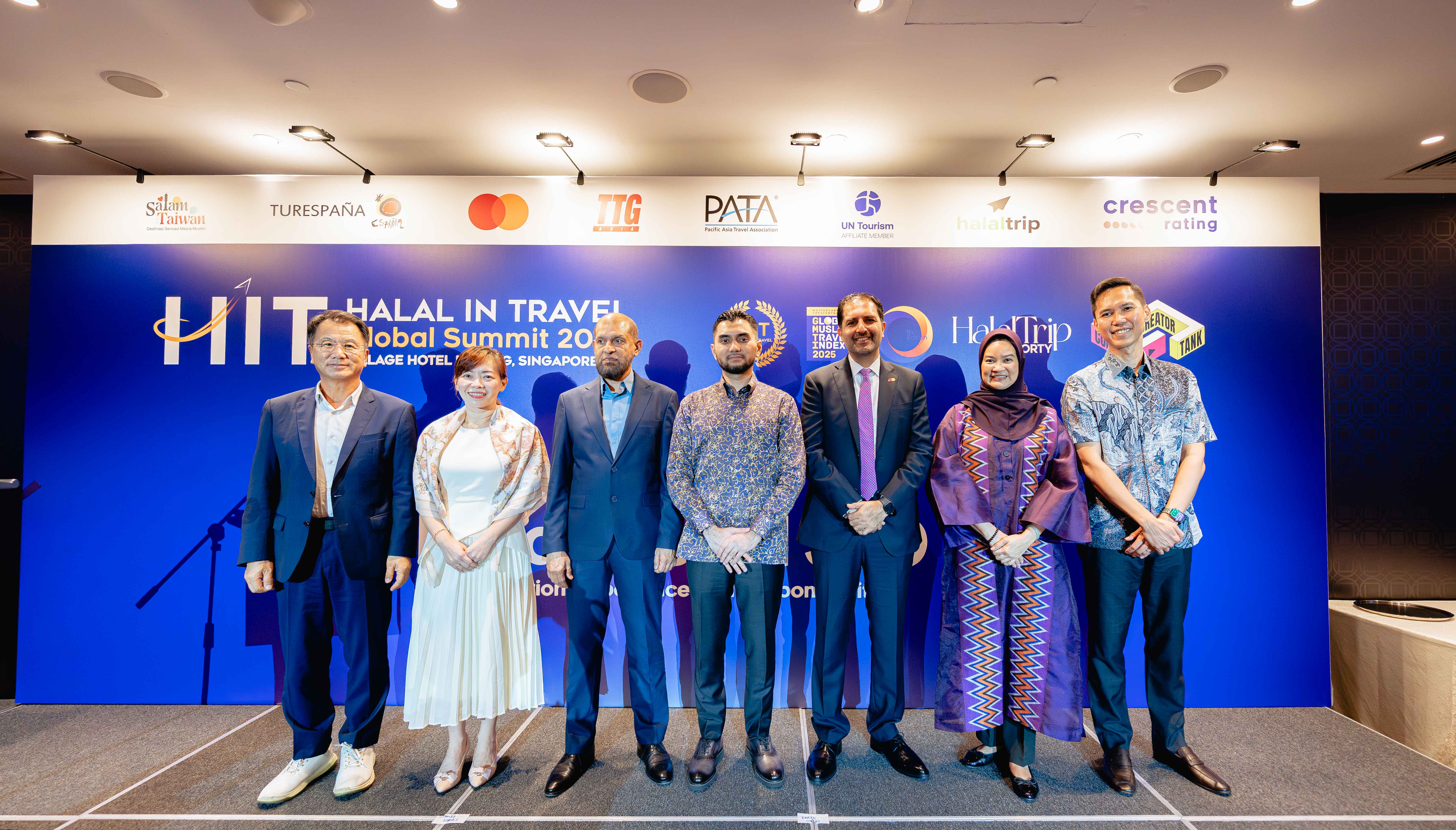 [From left: Harry Hwang, Regional Director, Asia and the Pacific, UN Tourism; Liew Chian Jia, Regional Director, Hong Kong Tourism Board; Fazal Bahardeen, Founder and CEO, CrescentRating; Honourable Khairul Firdaus Akbar Khan, Deputy Minister for Tourism, Arts & Culture, Malaysia; Umair Hameed, Vice President, Products & Solutions, SEA, Mastercard; Honorable Ms Myra Paz Valderrosa-Abubakar, Undersecretary, Department of Tourism, Philippines; Terrence Voon, Executive Director, SEA, Singapore Tourism Board]
