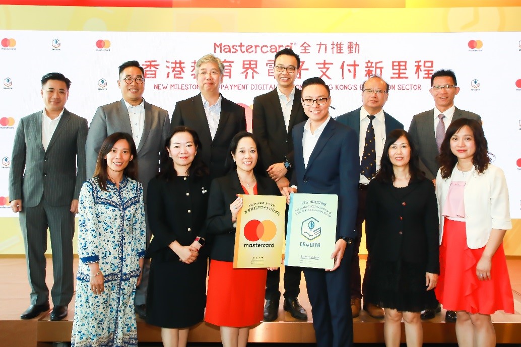 GRWTH has recently launched the service to 10 schools in Hong Kong as part of a pilot program and plans to gradually expand the service to all kindergartens, primary and secondary schools in Hong Kong. Pictured: Helena Chen (third left, front row), managing director, Hong Kong and Macau, Mastercard, Adam Chan (third right, front row), co-founder and CEO, GRWTH, and principals of the 10 pilot schools.