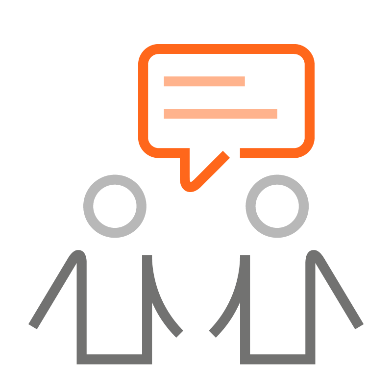 Two people talking icon