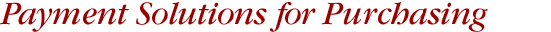 Payment Solutions for Purchasing