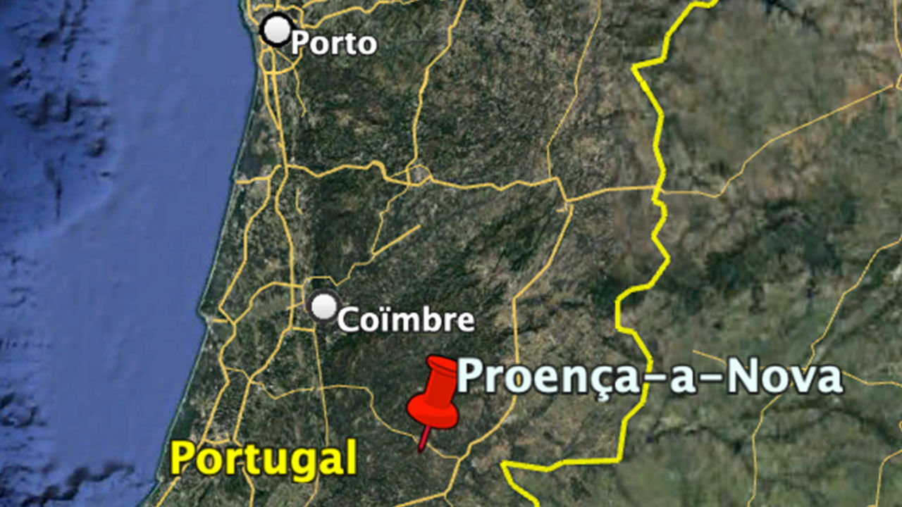 Map of Portugal.