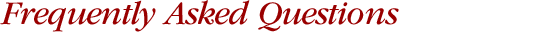 Frequently Asked Questions