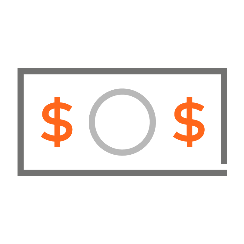 Dollar income icon