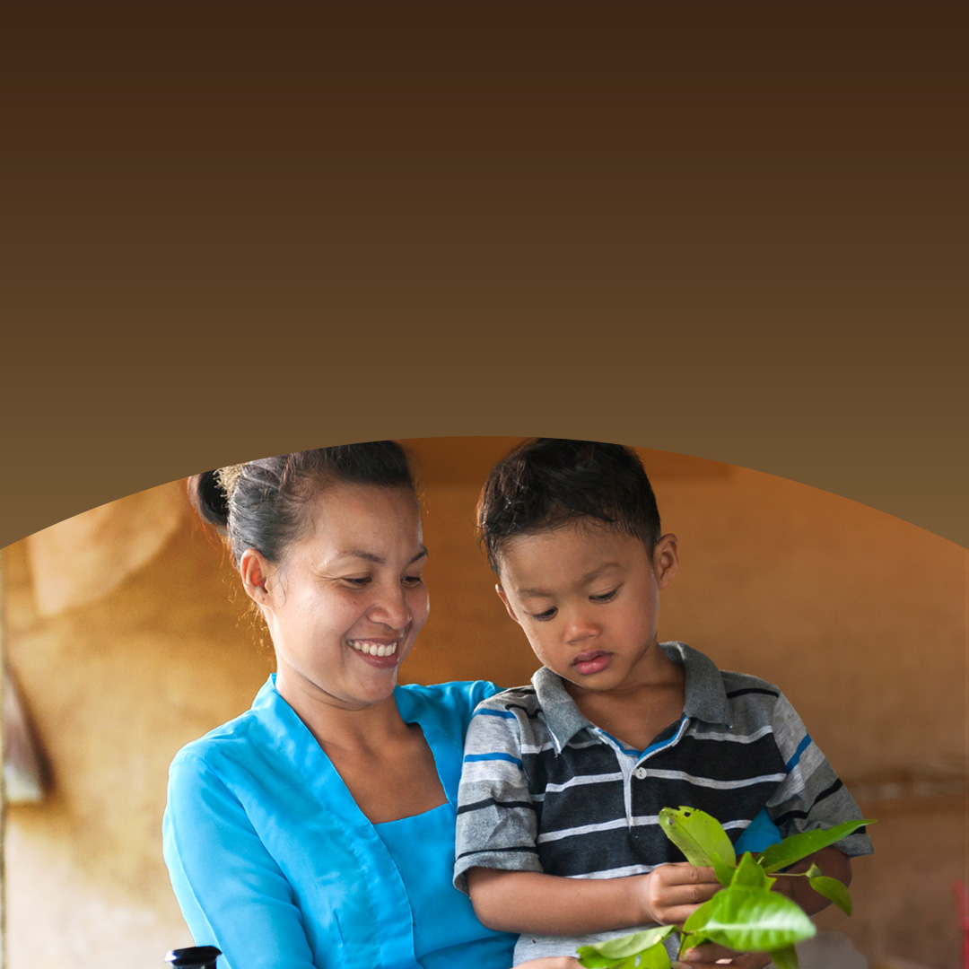 Mom with her son.