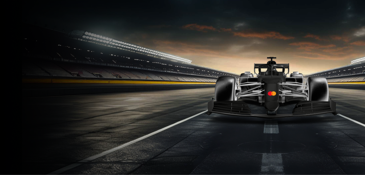 Race car on racetrack