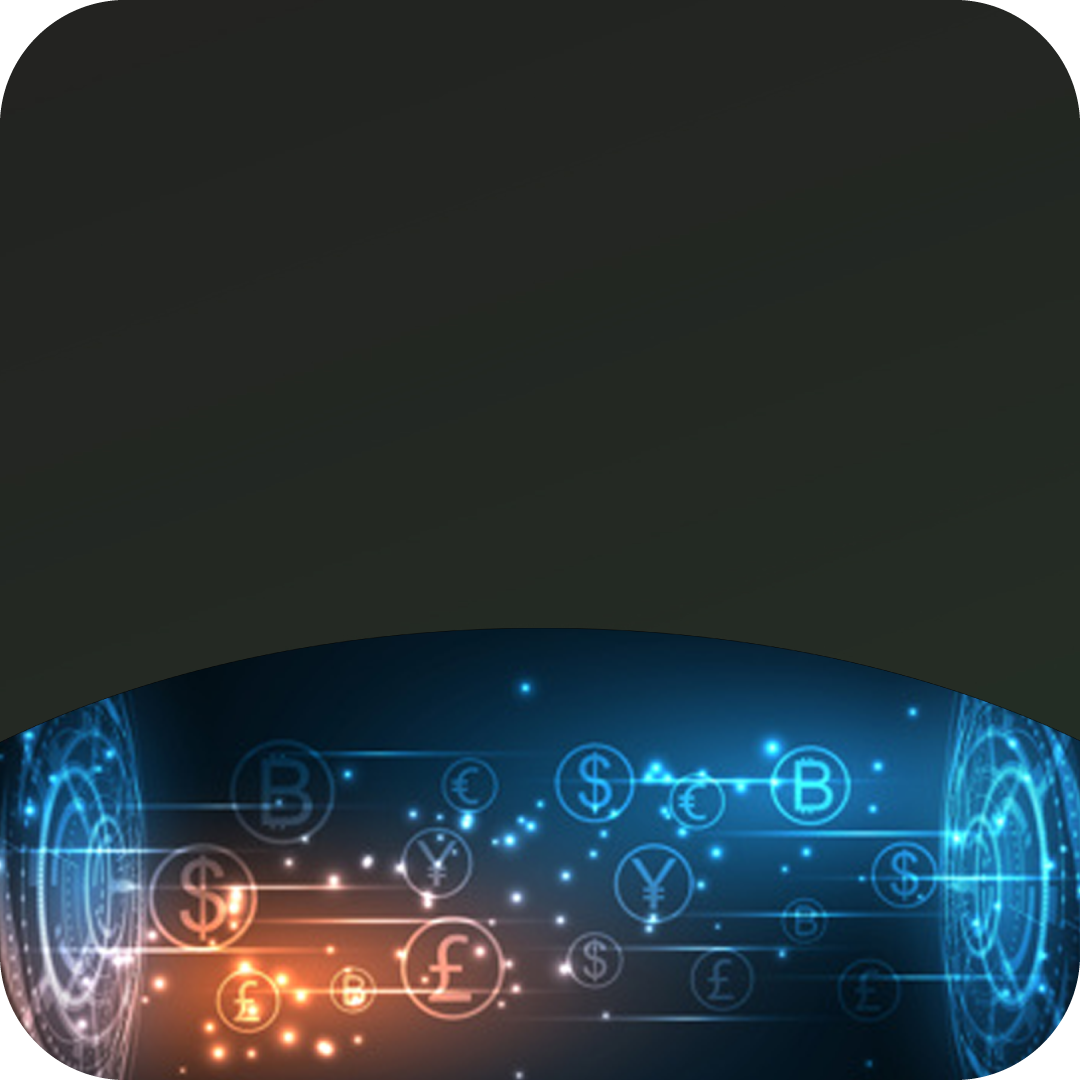 Digital image of global currency logos.
