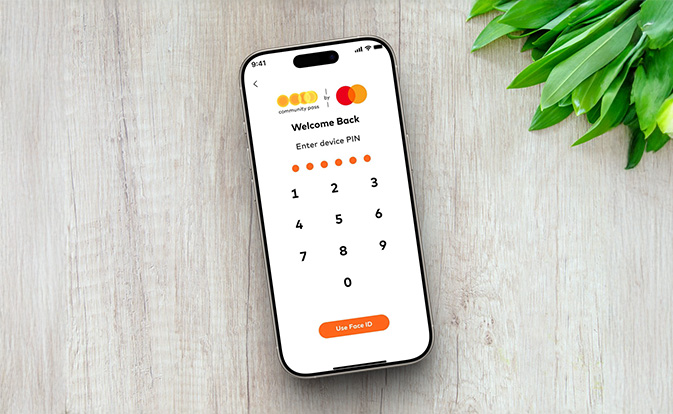 Một chiếc điện thoại thông minh hiển thị màn hình nhập mã PIN